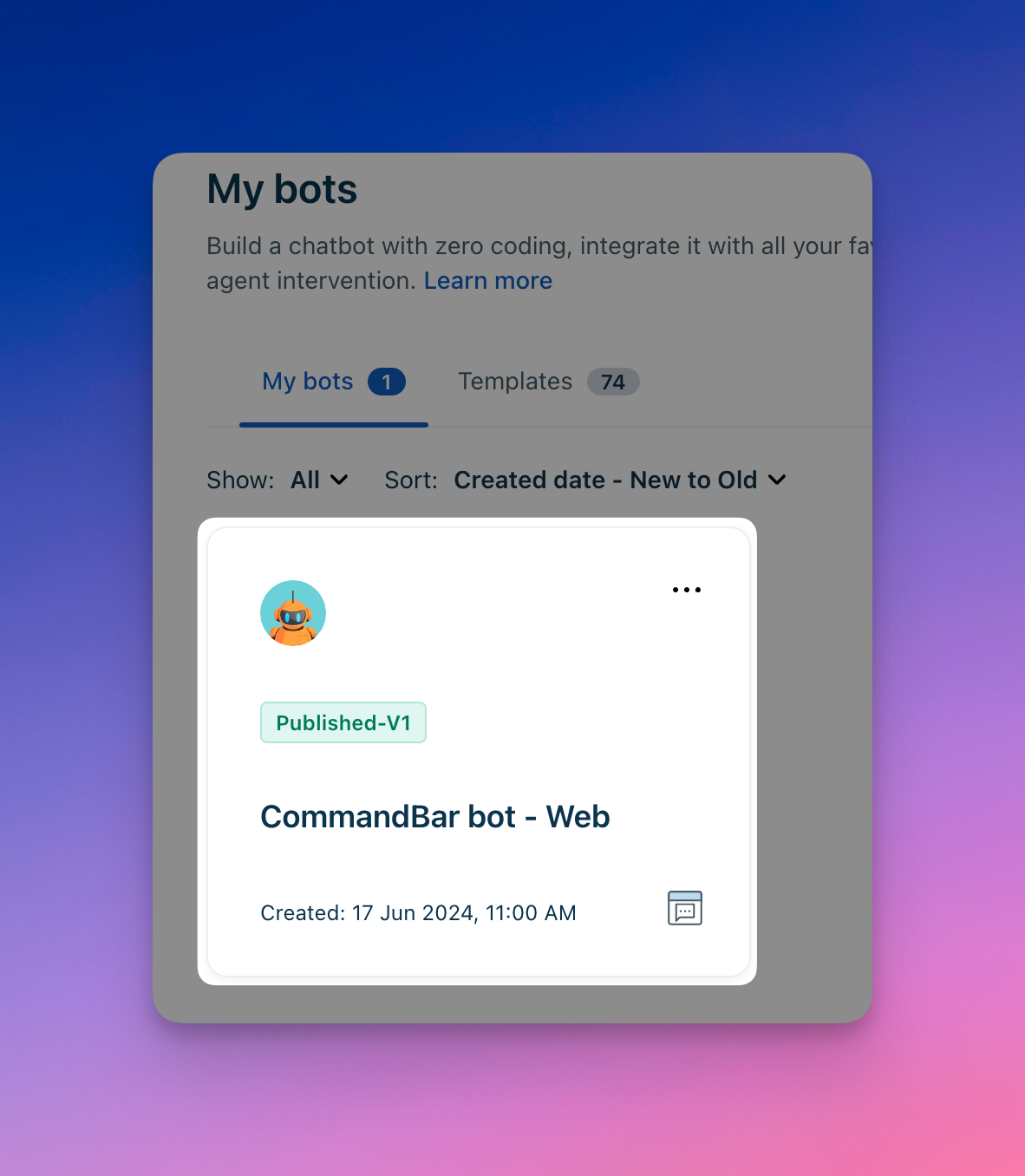 Freshchat bot